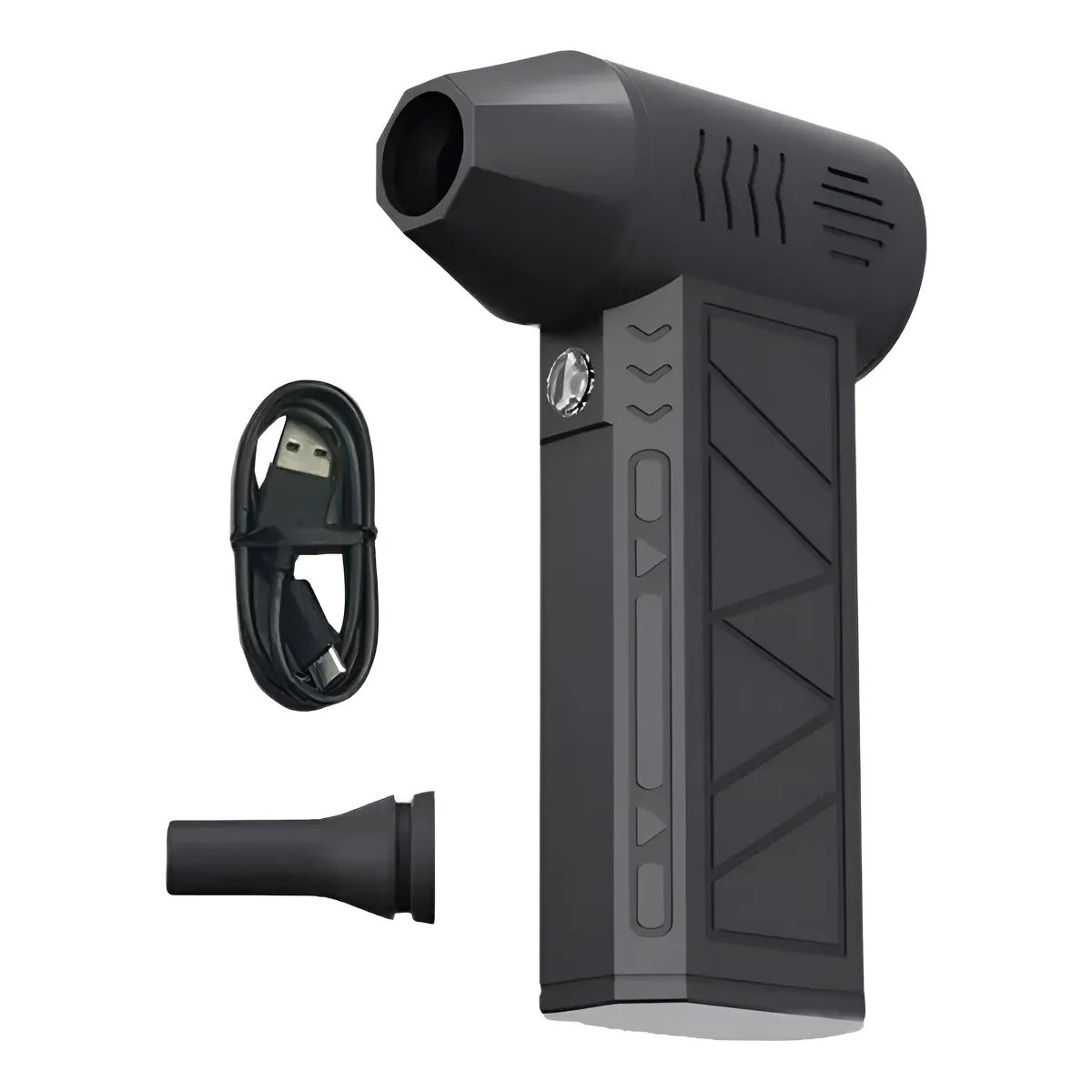 GENERICO - Soplador Aire Portátil Mini Jet Turbo Con Luz LED Recargable Negro