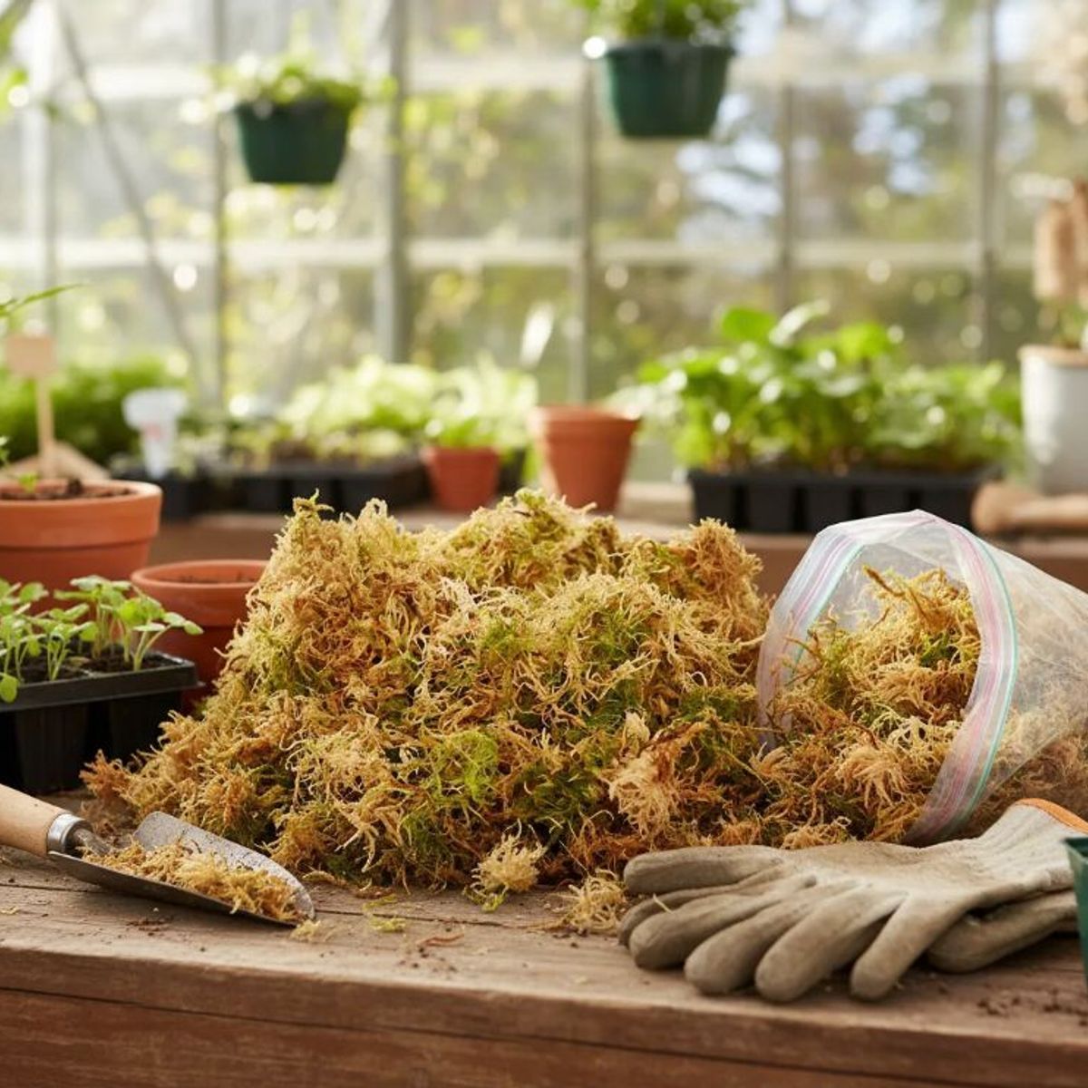 GENERICO - Musgo Esfagno Hidratado para Orquídeas Sustrato Natural Cultivado 500gr