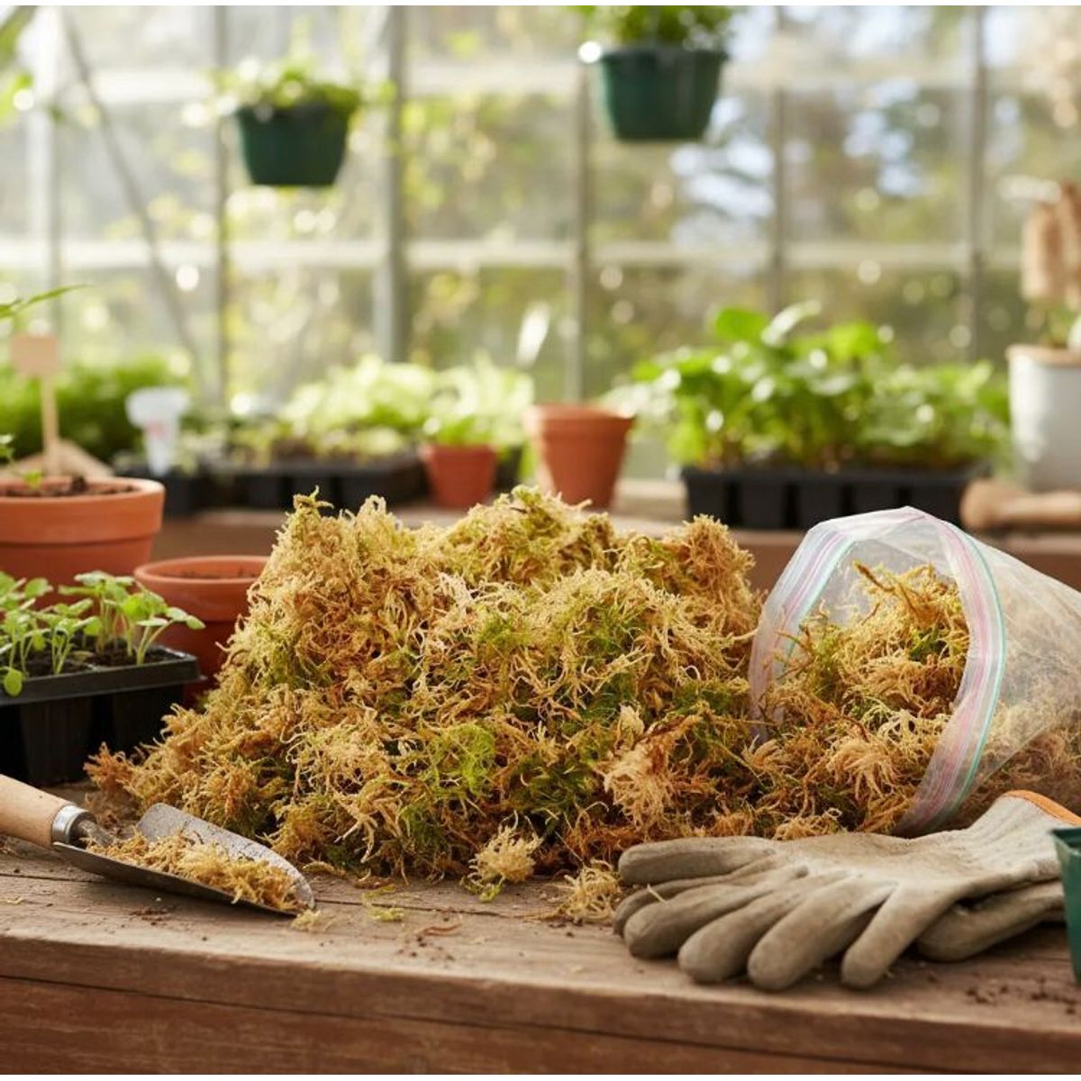 GENERICO - Musgo Esfagno Hidratado para Orquídeas Sustrato Natural Cultivado 500gr