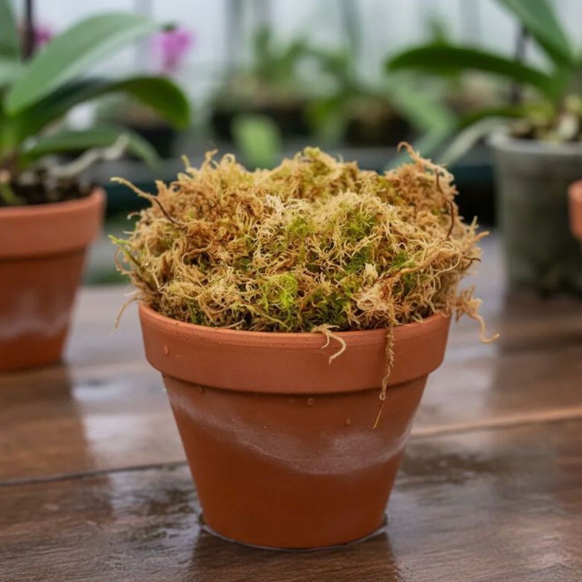 GENERICO - Musgo Esfagno Hidratado para Orquídeas Sustrato Natural Cultivado 500gr