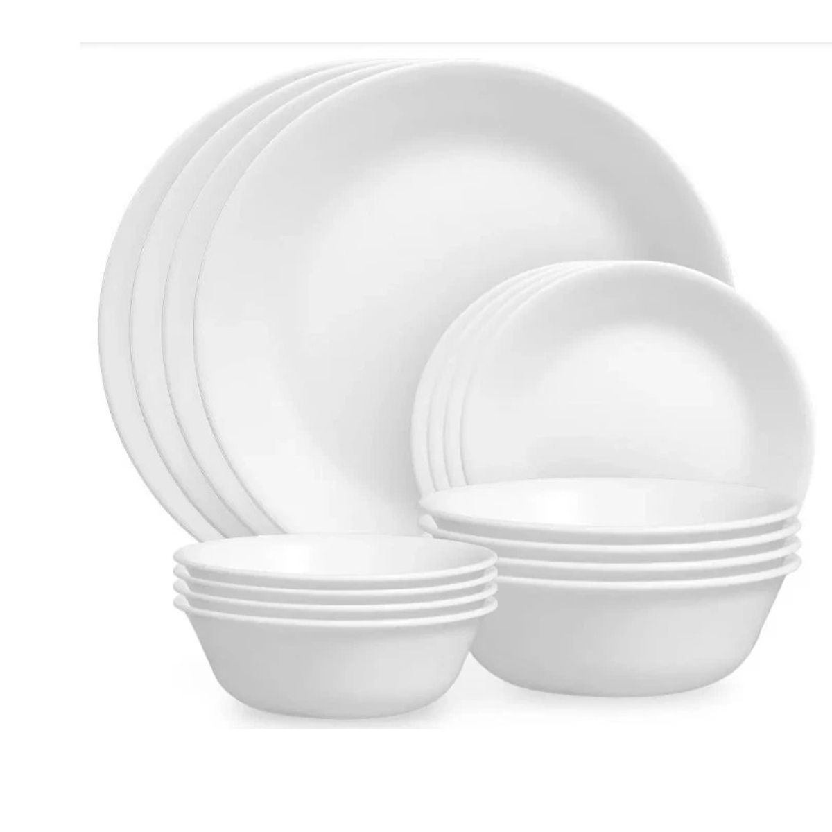 CORELLE - Juego De Vajilla Corelle 16 Pz Blanca Winter Frost White