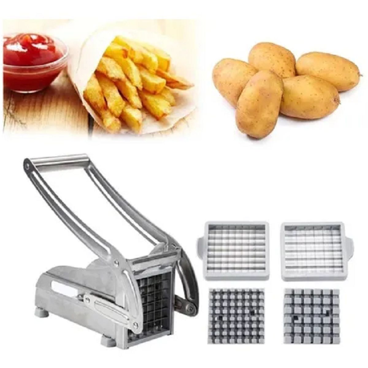 GENERAL - Cortador Picador Triturador De Papas Y Verduras Metálico