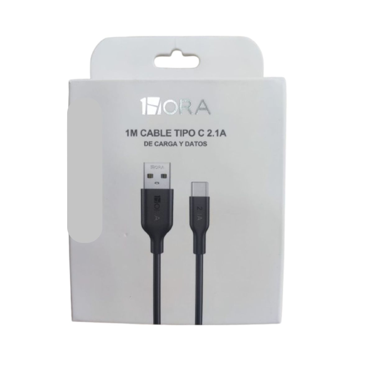 1HORA - Cable Usb A Tipo C 2.1a 1hora - 1m - Negro.