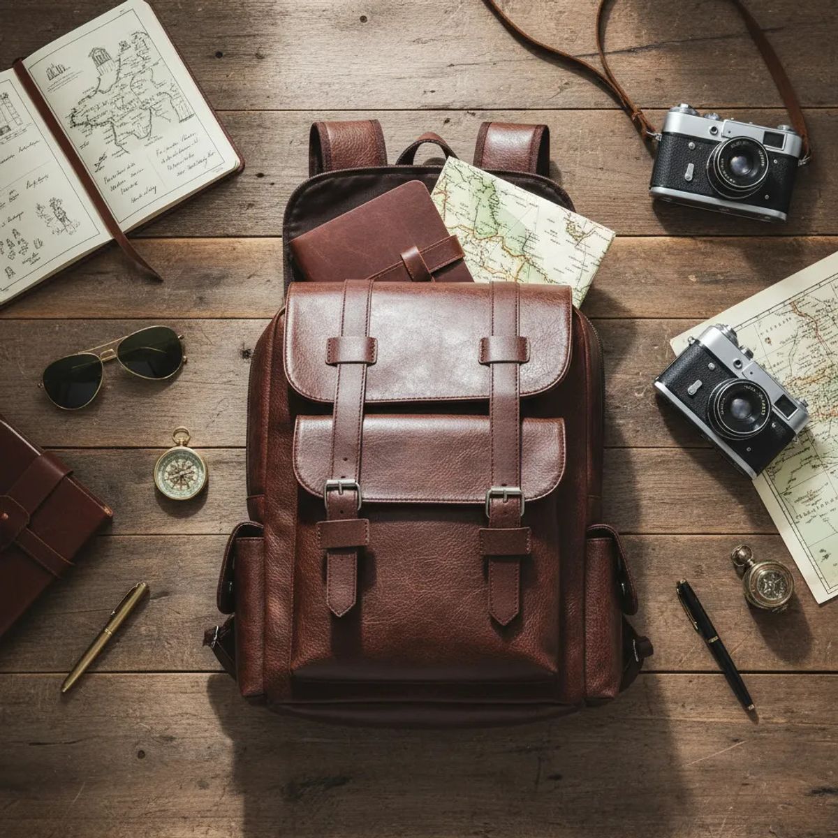 BOLSOS Y ACCESORIOS MB - BOLSO PARA HOMBRE ELEGANTE Y ESPACIOSO EN CUERO  2026