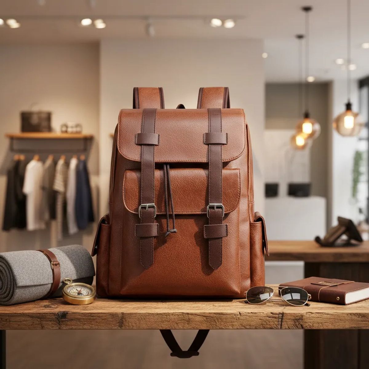 BOLSOS Y ACCESORIOS MB - BOLSO PARA HOMBRE ELEGANTE Y ESPACIOSO EN CUERO  2026