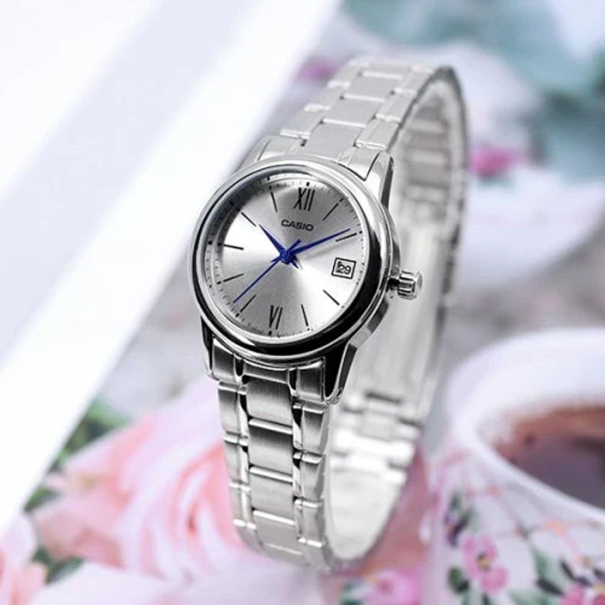 CASIO - RELOJ PARA MUJER CASIO LTP-V002D-7B3UDF -BLANCO