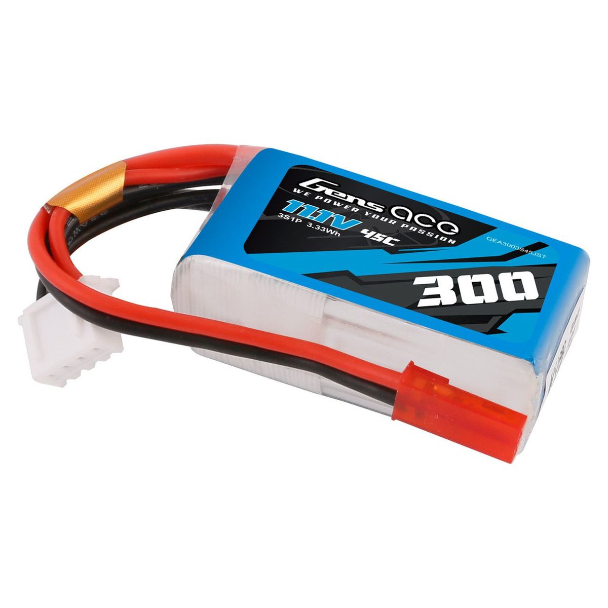 GENERICO - Batería Lipo Gens Ace 3s 300mah 45c