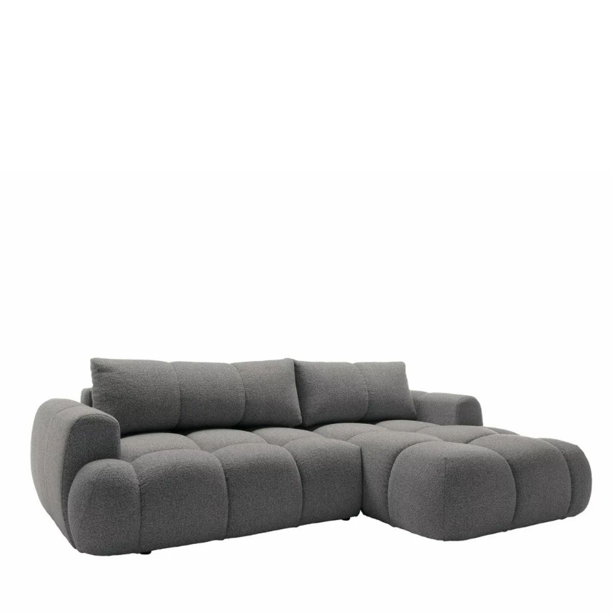 GENERICO - Mueble o sofá Moderno en L esquinero Derecho Gris Oscuro