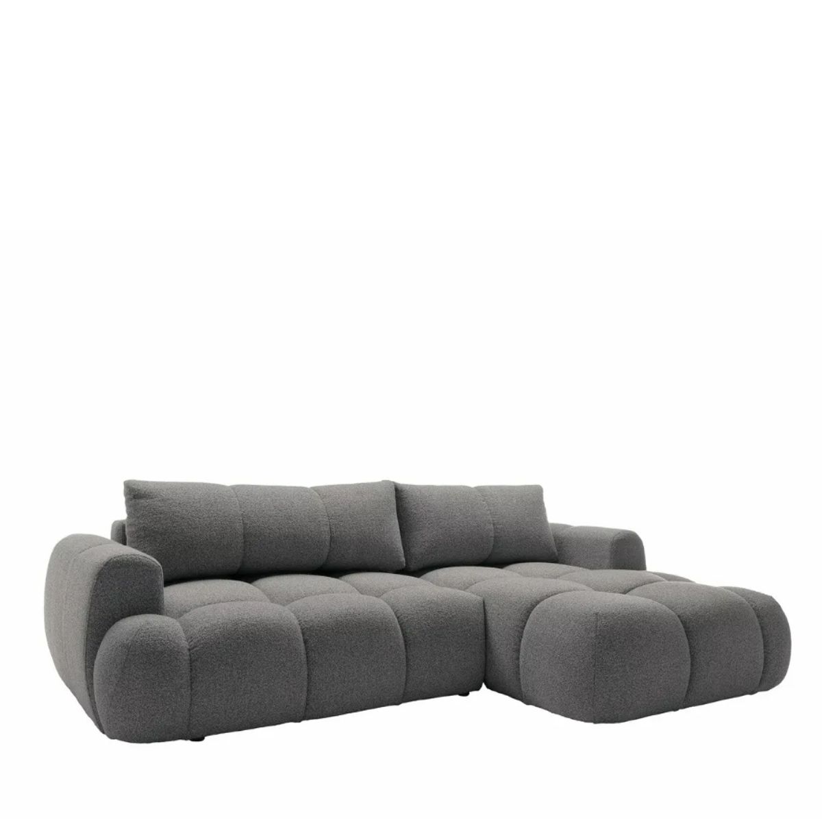 GENERICO - Mueble o sofá Moderno en L esquinero Derecho Gris Oscuro