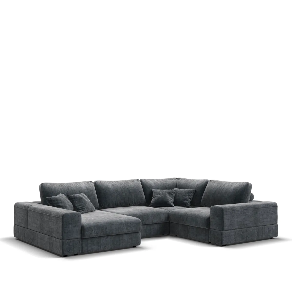 GENERICO - Juego de sala o sofá Moderno  en Forma de U Color Gris