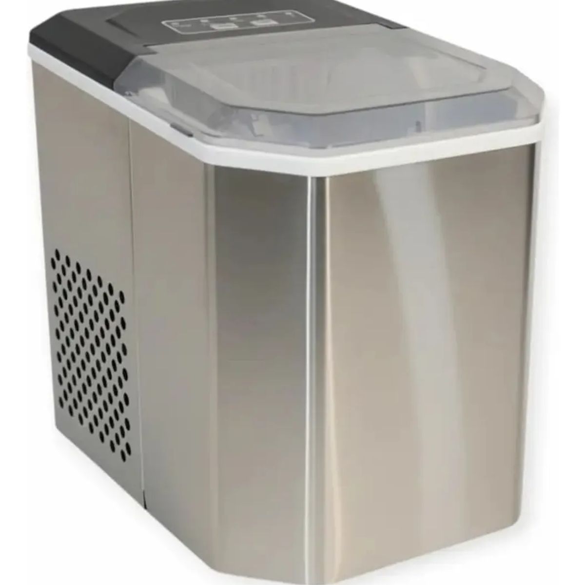 BIGCENTER - Máquina De Hielo En Acero Inoxidable Compacta Autolimpieza 12 Kg