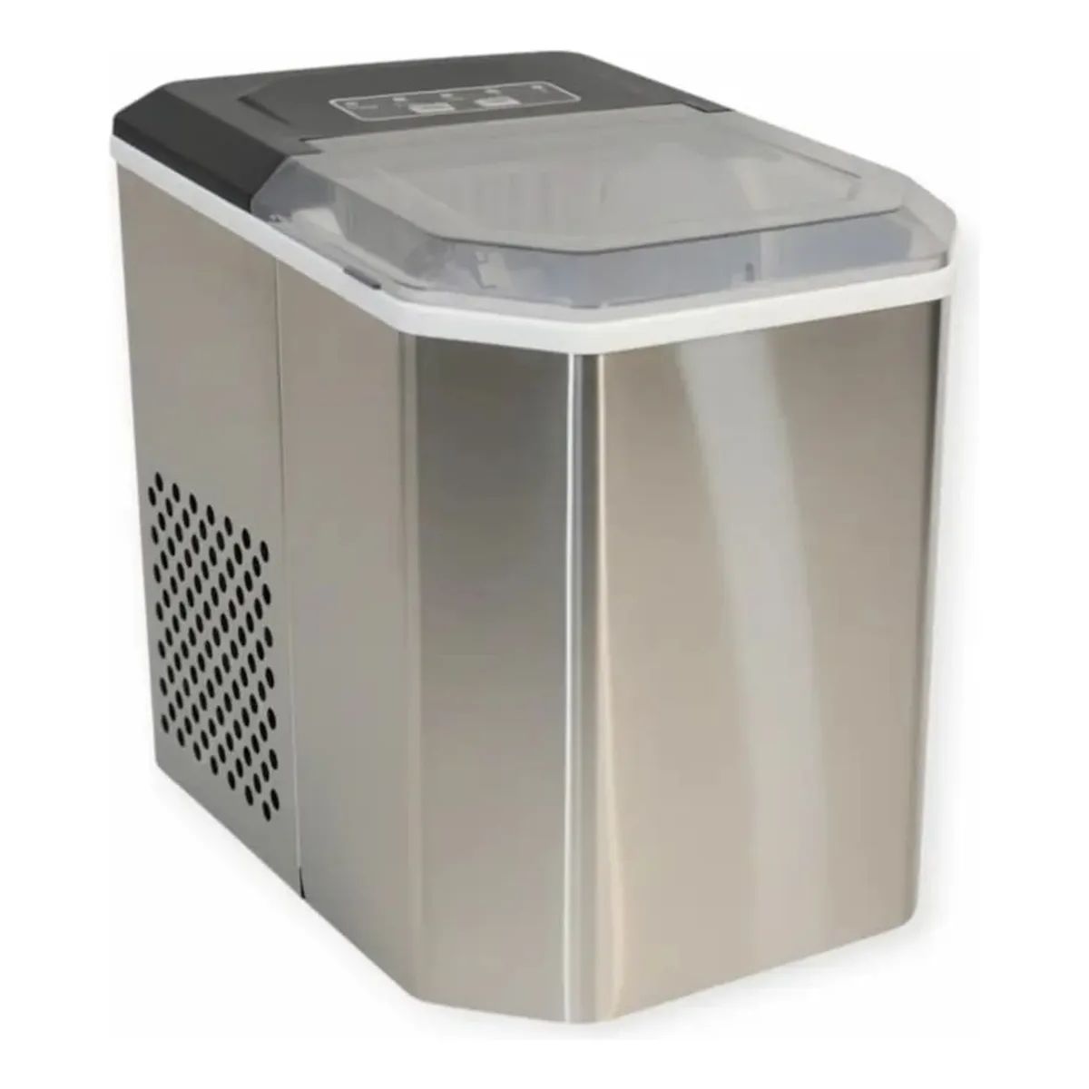 BIGCENTER - Máquina De Hielo En Acero Inoxidable Compacta Autolimpieza 12 Kg