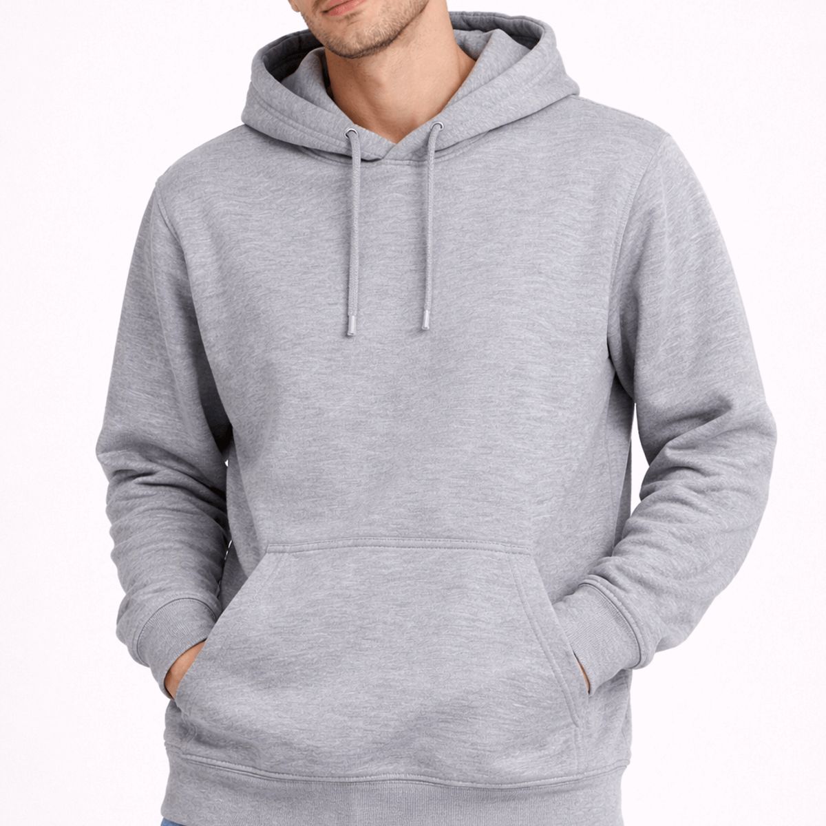 FRIOLENTA - Saco buzo Hoodie Hombre algodón perchado - Gris