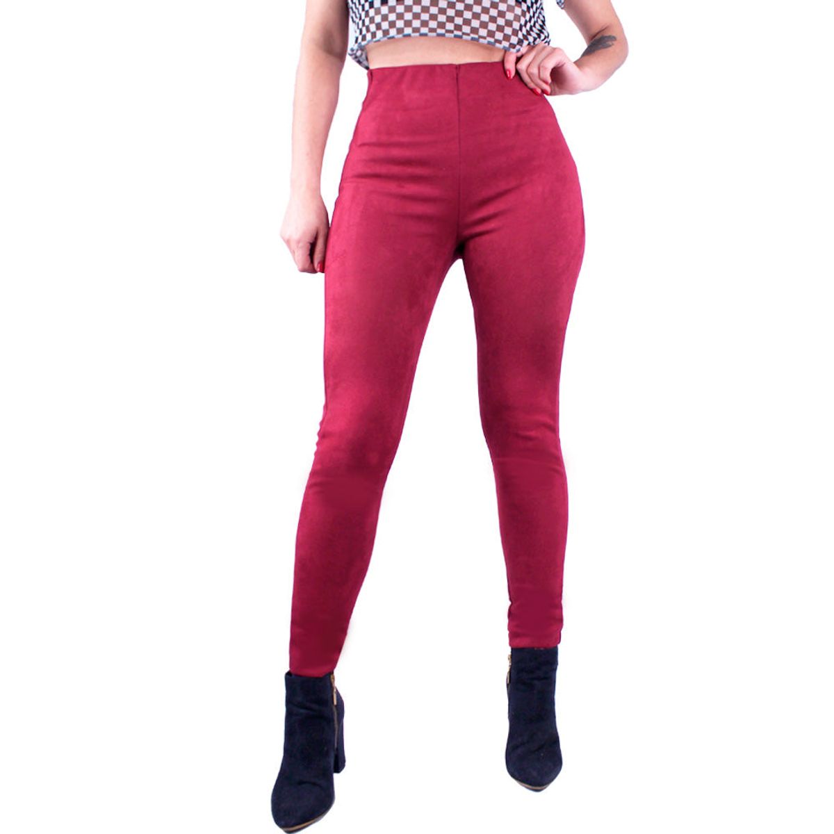 LEC LEE - Leggins Piel de Durazno Lec Lee Vinotinto