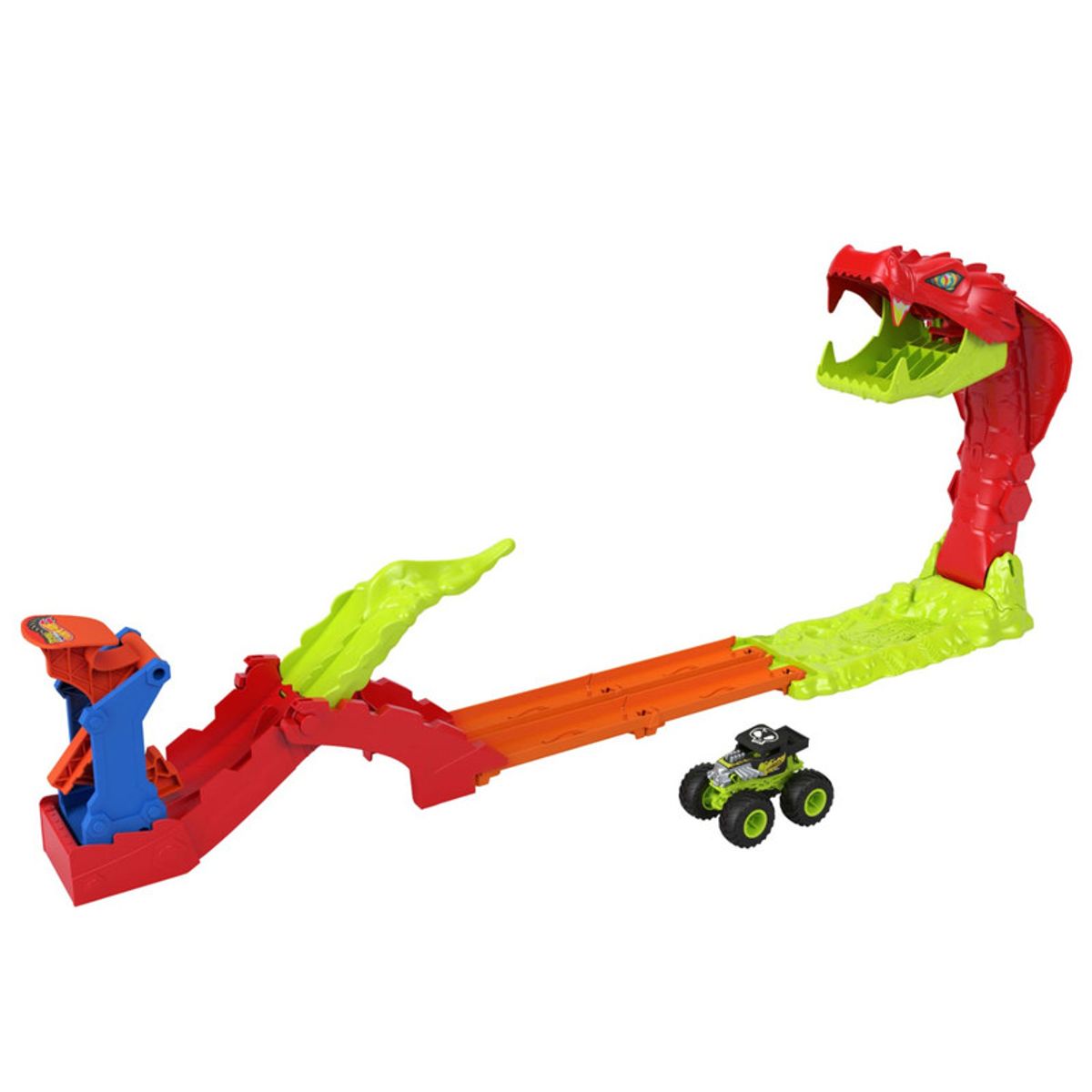 HOT WHEELS - Hot Wheels  Pista Monster Trucks Mordida de Serpiente