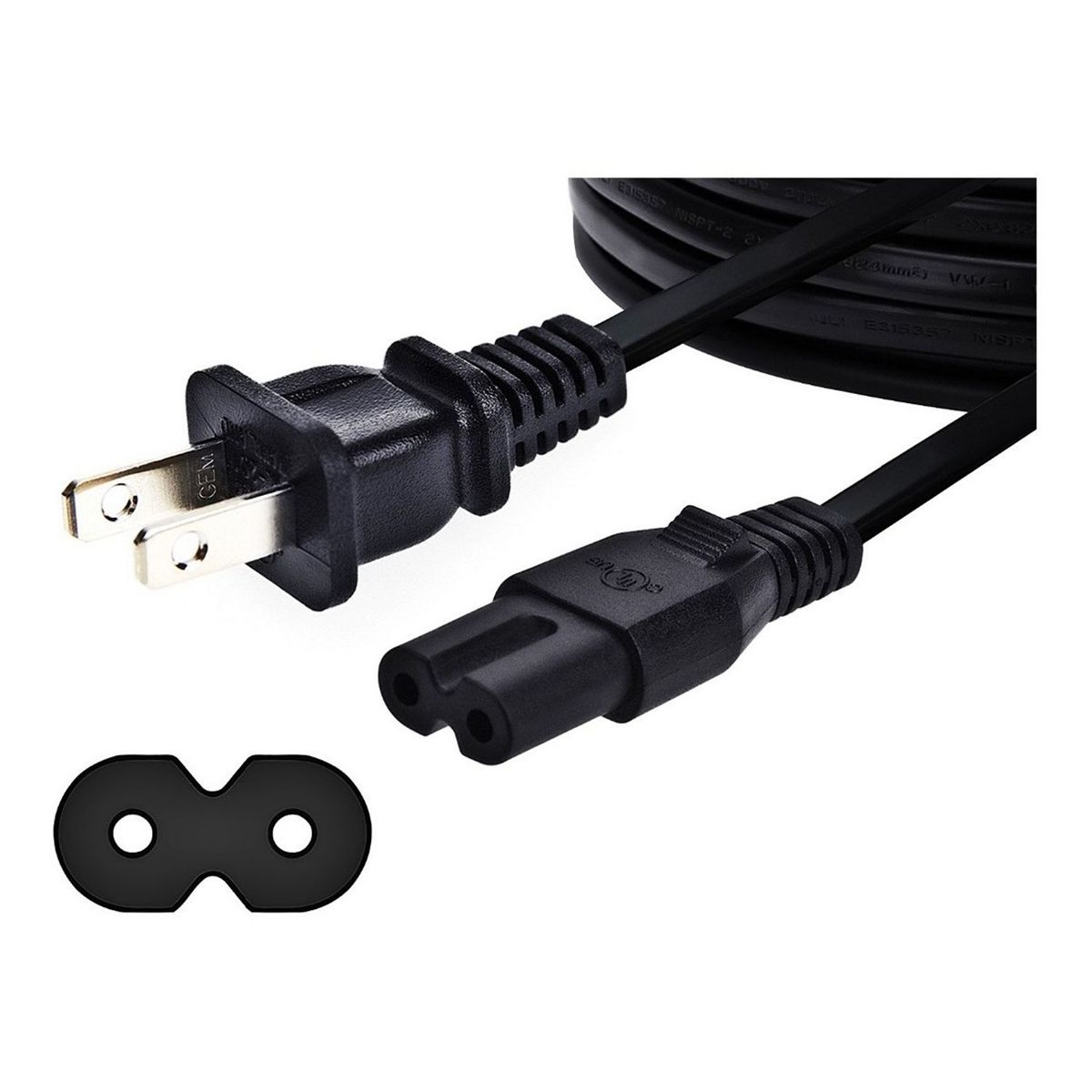 GENERICO - Cable De Poder Premium Para Televisores Conexión 2 Clavijas
