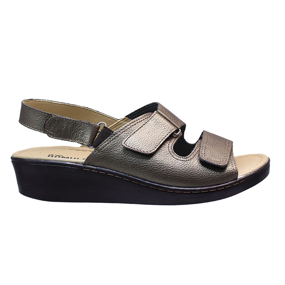 CALZADO ROMULO - Sandalias En Cuero Para Dama Romulo Ajuste Velcro