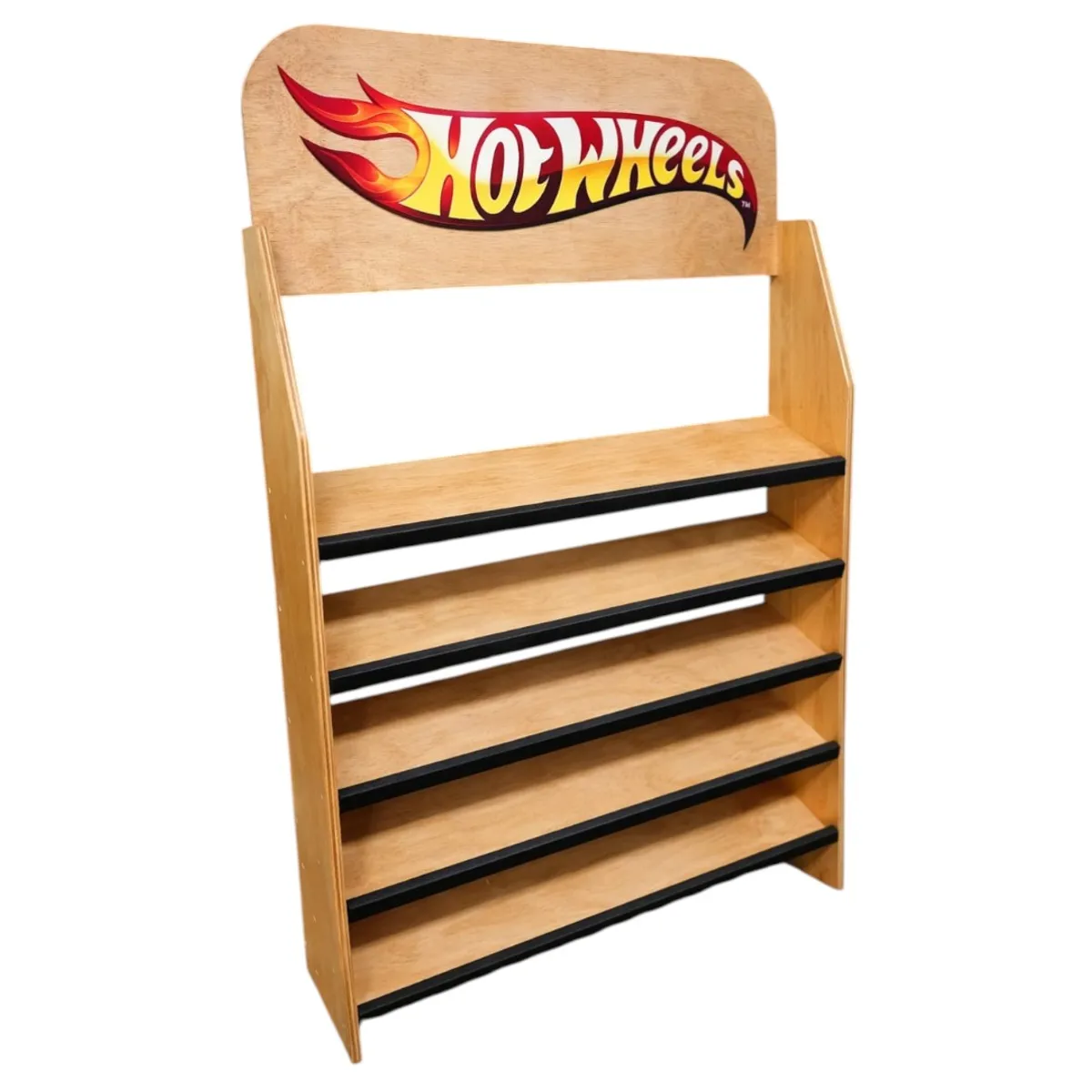GENERICO - Repisa Para Carritos De Colección Tipo Hot Wheels Madera Pino