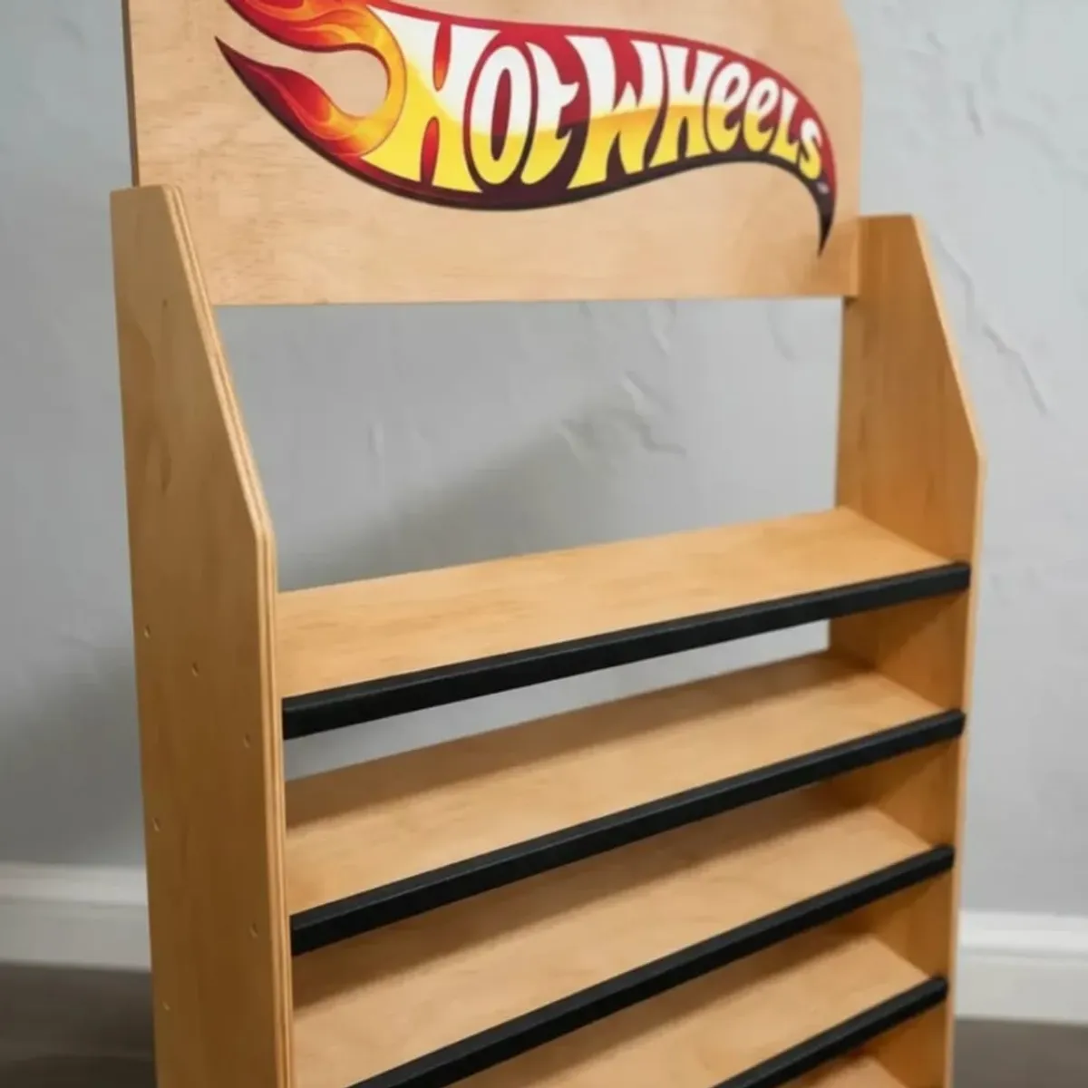 GENERICO - Repisa Para Carritos De Colección Tipo Hot Wheels Madera Pino