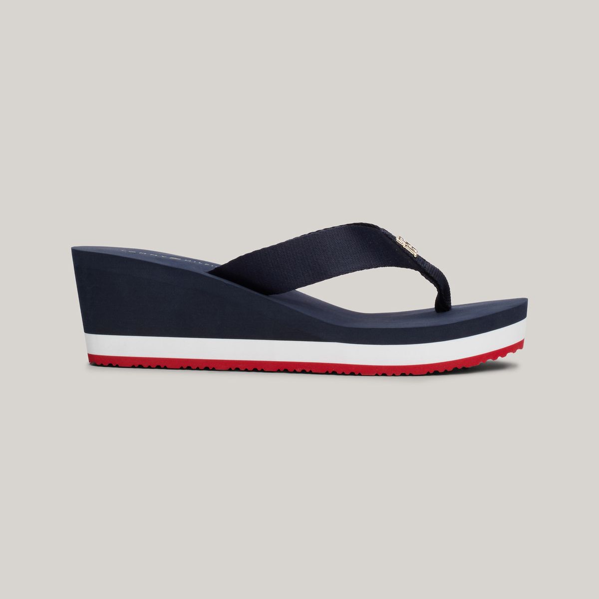 TOMMY HILFIGER - Sandalias azul con logo para playa Tommy Hilfiger