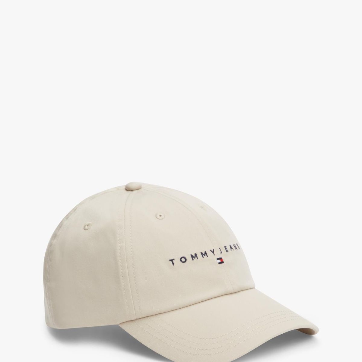 TOMMY HILFIGER - Gorra beige de béisbol con logo bordado Tommy Hilfiger