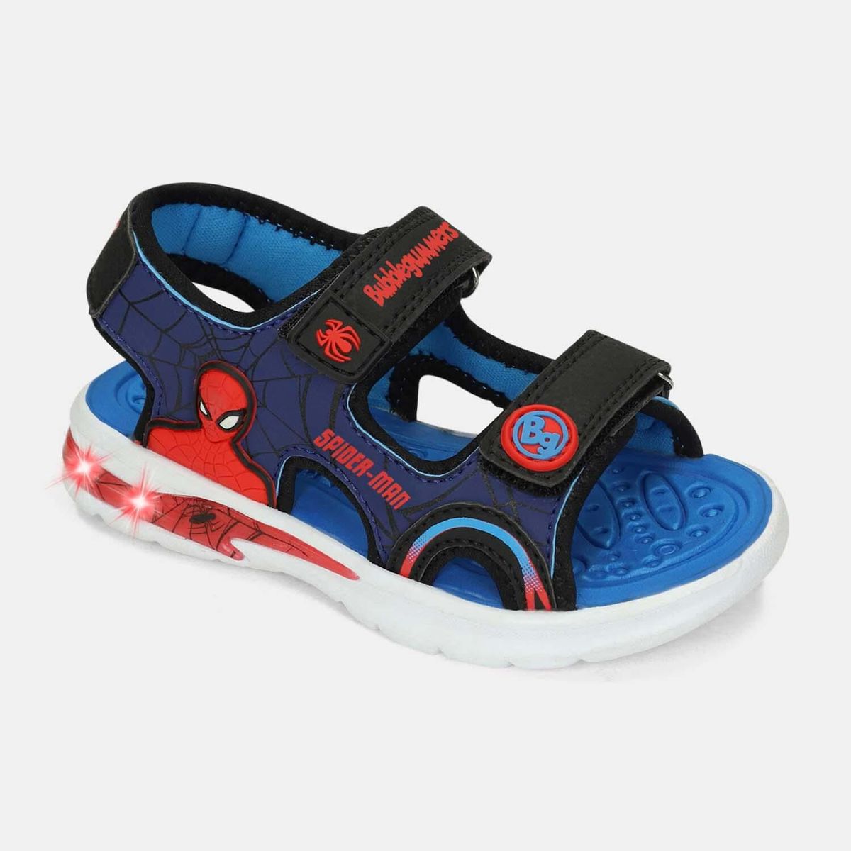 MARVEL - Sandalia Con Luces Infantil Para Niño Bubblegummers Multicolor Nitro L 12Spiderman