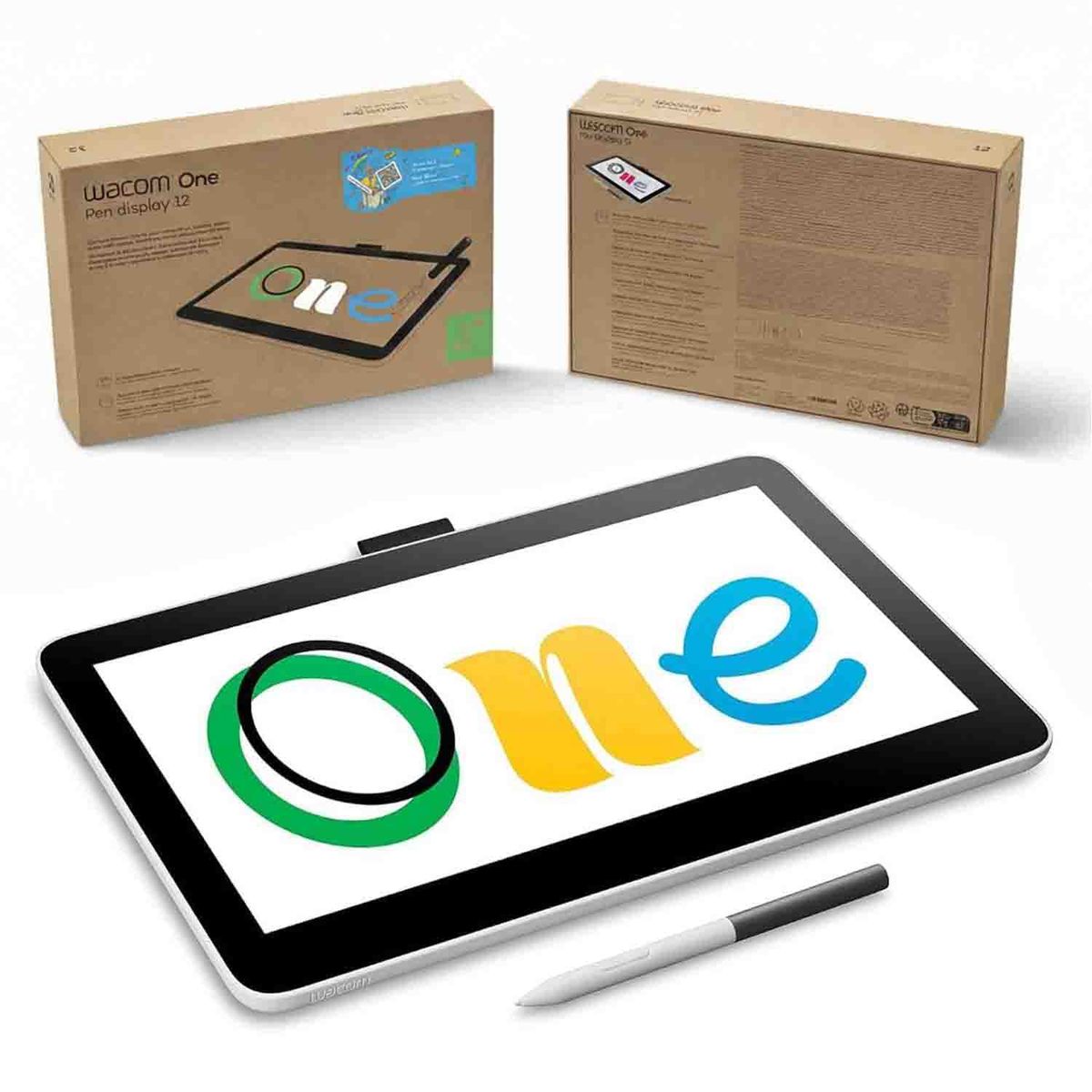 WACOM - Tabla Digitalizadora Gráfica de Dibujo Tableta Wacom One 12 Usb-c Pen batery display 11.6"