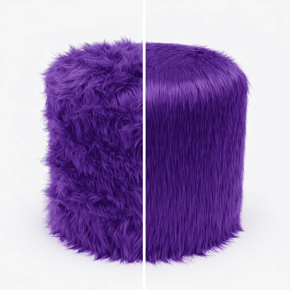 PUFF BOGOTA - Puff circular Peluche Violeta