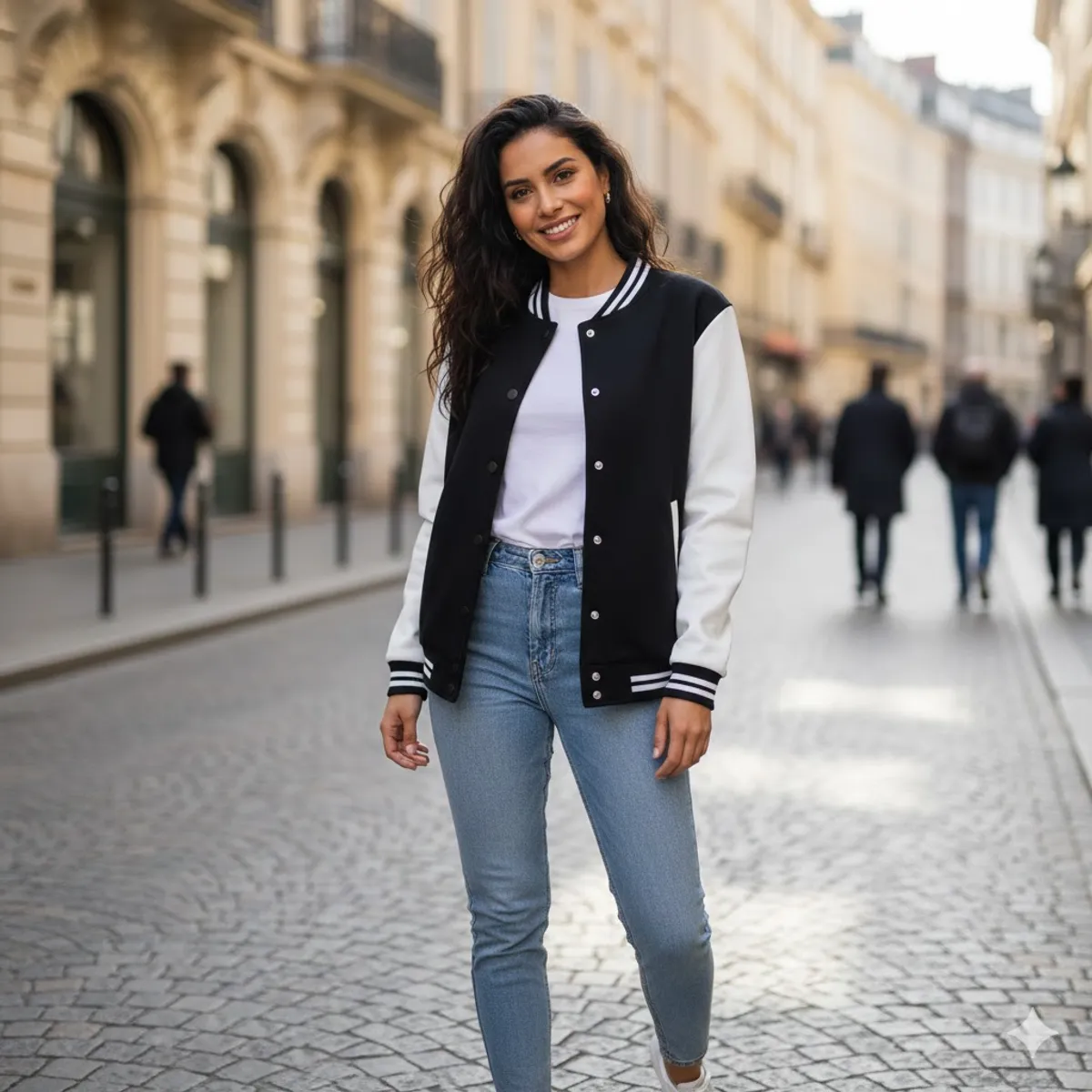 THE CLOTHING COMPANY - Chaqueta Beisbolera Cuero Mujer Algodon Perchado GNRC