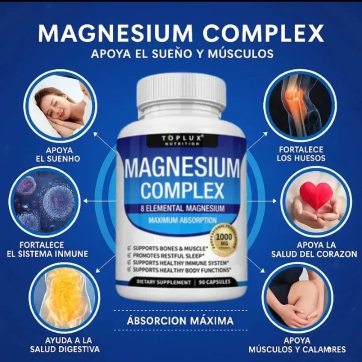 NATURAL MEDICINE - Magnesium Complex - Bienestar Integral y Salud a Largo Plazo x 90 capsulas