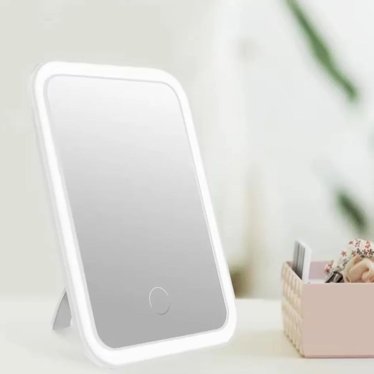 GENERICO - Espejo de Maquillaje Para mujer con Luz LED XR-8809N Blanco