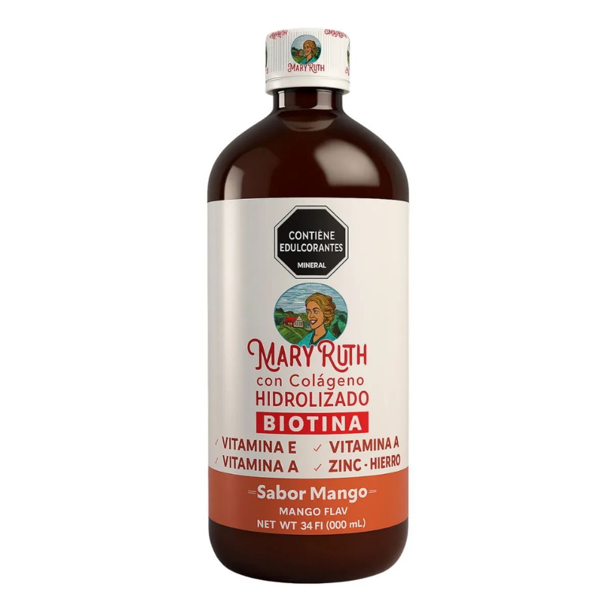 NATURAL MEDICINE - Multivitamínico Líquido MaryRuth’s - Piel sana, Cabello y Uñas Fuertes x 1000ml