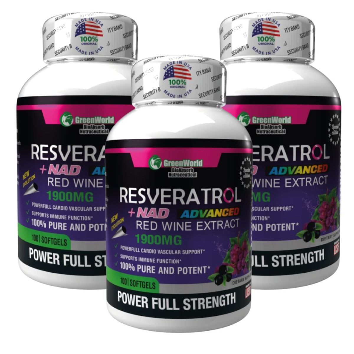 NATURAL MEDICINE - Resveratrol + NAD Advanced - Energía Celular y Vitalidad Diaria x3