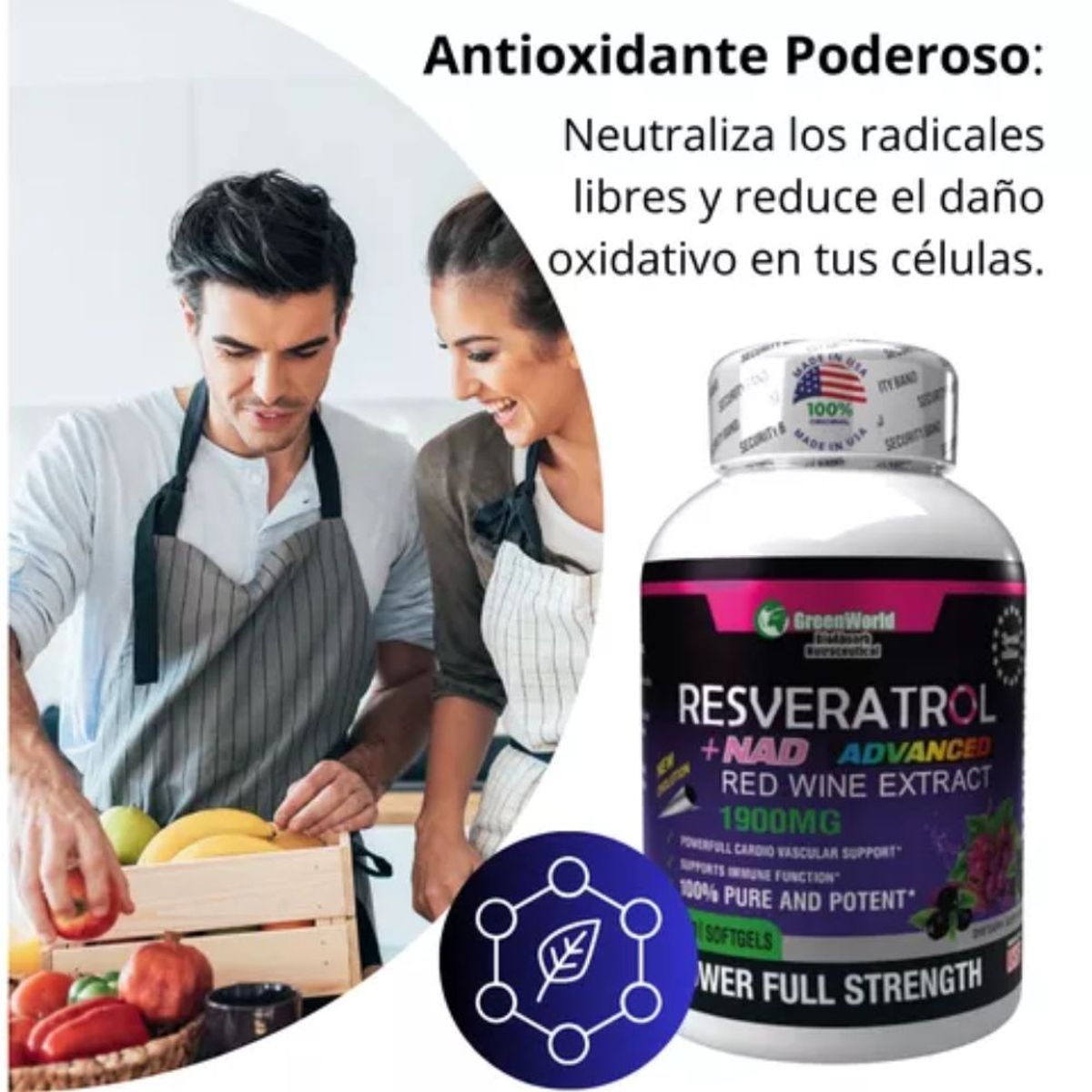 NATURAL MEDICINE - Resveratrol + NAD Advanced - Energía Celular y Vitalidad Diaria x3