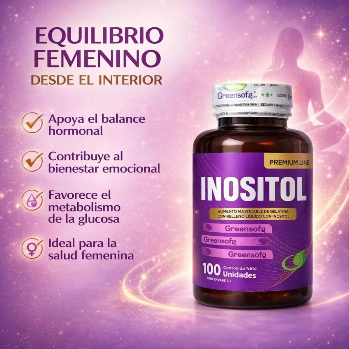 NATURAL MEDICINE - Inositol Myo + D-Chiro -  Salud Mental, Estrés y Sistema Nervioso x2