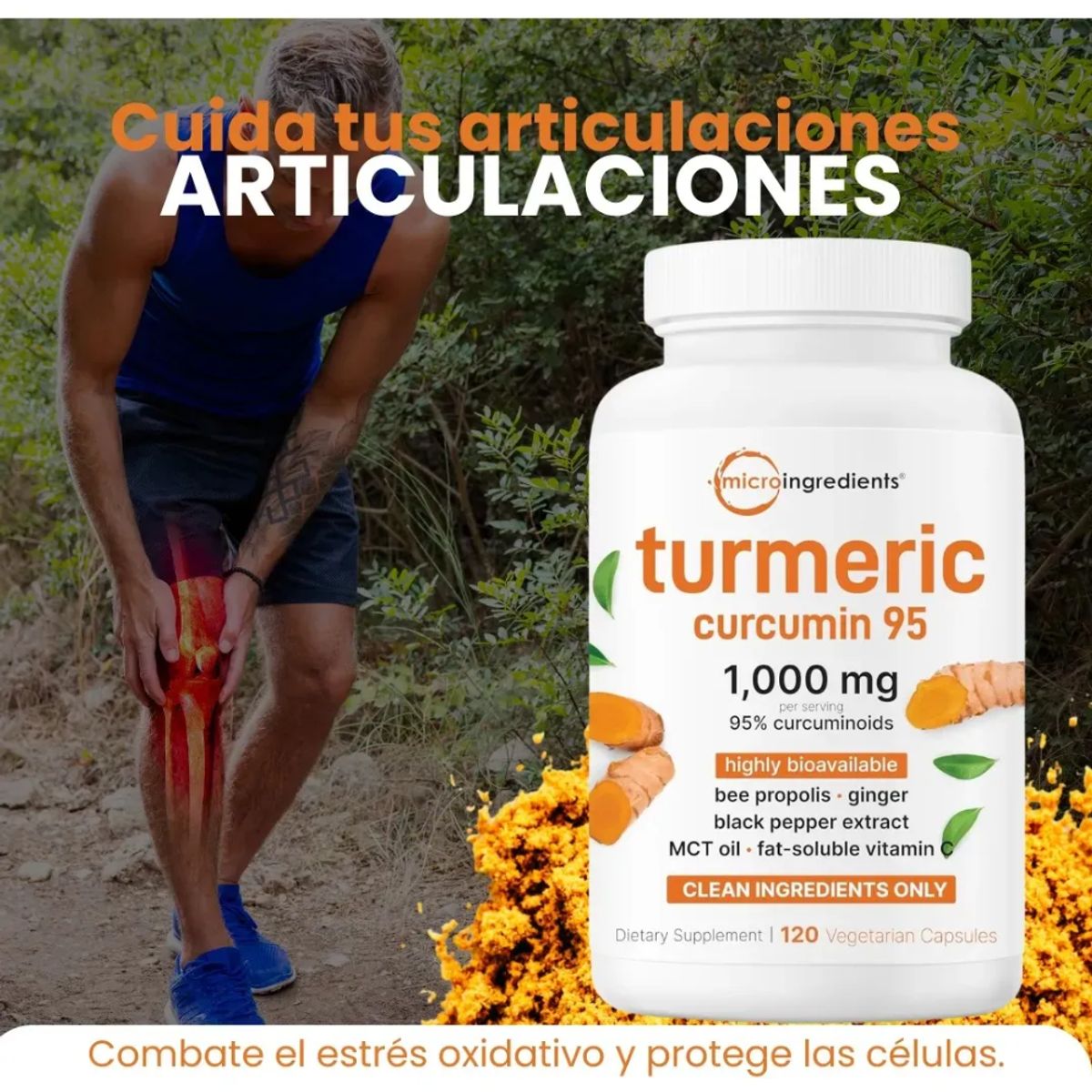 NATURAL MEDICINE - Turmeric Curcumin 95 - Cúrcuma y Pimienta - Digestión, Corazón y Bienestar Integral x 120 capsulas
