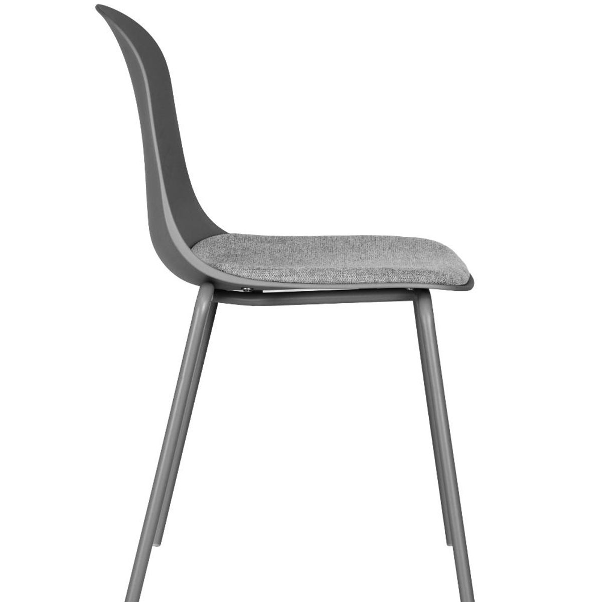 RTA DESIGN - Silla Comedor Minimalista Aira, Color Gris Oscuro, con Cojin de Tela