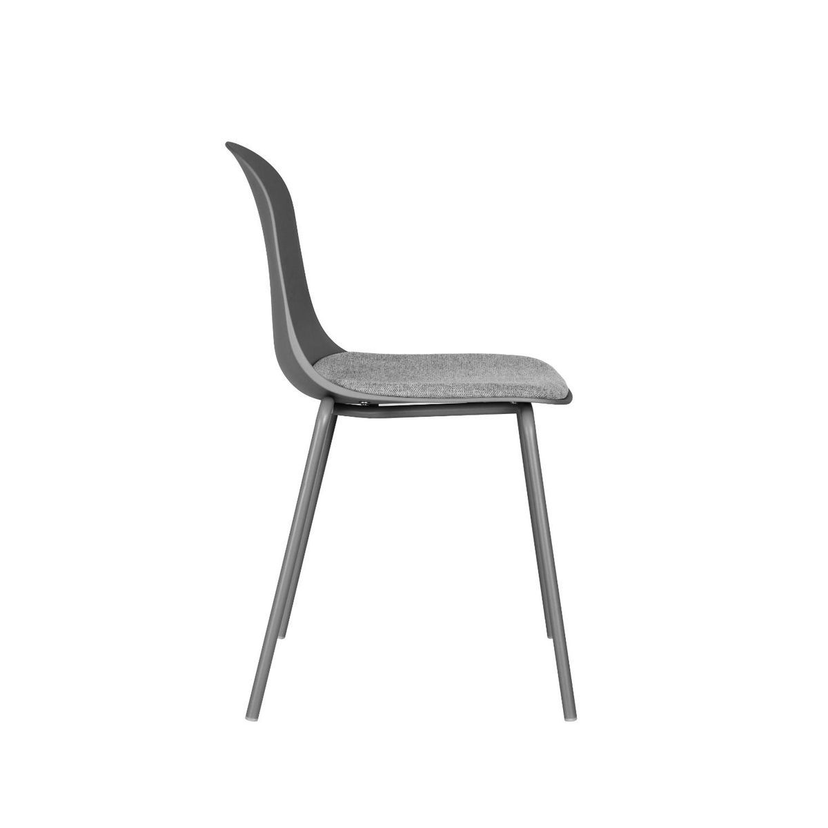 RTA DESIGN - Silla Comedor Minimalista Aira, Color Gris Oscuro, con Cojin de Tela