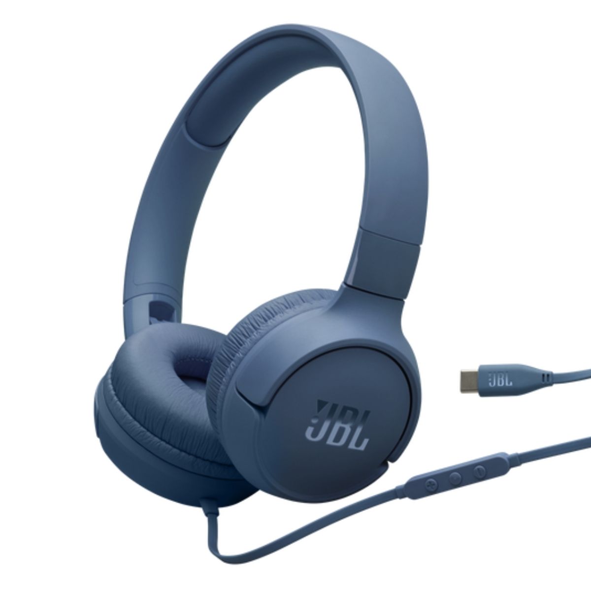 JBL - Audífonos JBL Tune 520C USB-C Diadema Hi-Res Audio Pure Bass Manos Libres y Micrófono Celular Azul