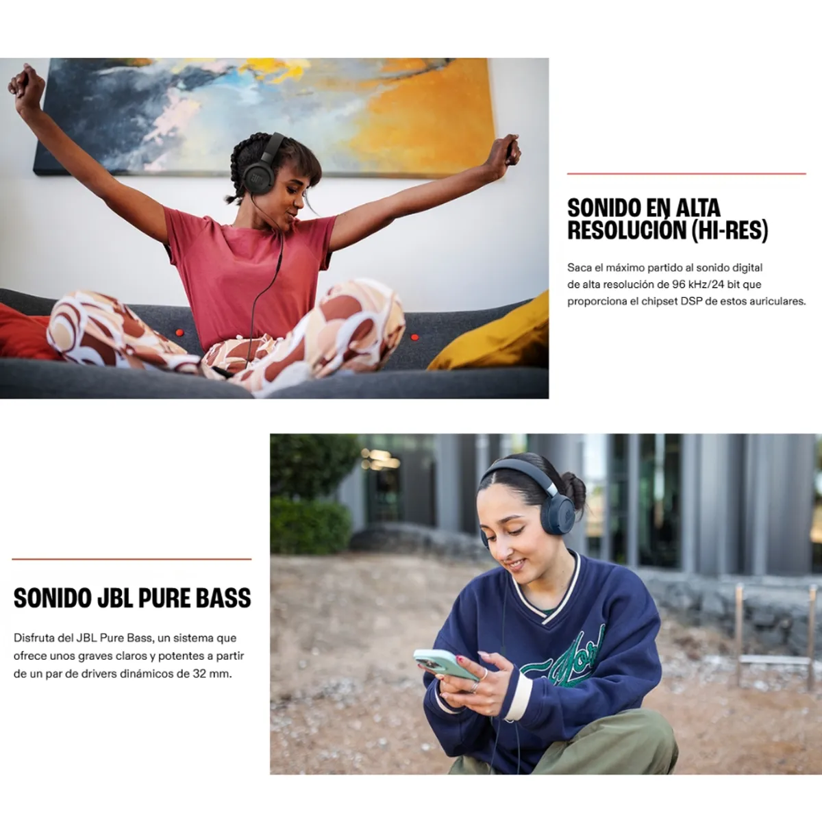 JBL - Audífonos JBL Tune 520C USB-C Diadema Hi-Res Audio Pure Bass Manos Libres y Micrófono Celular Azul