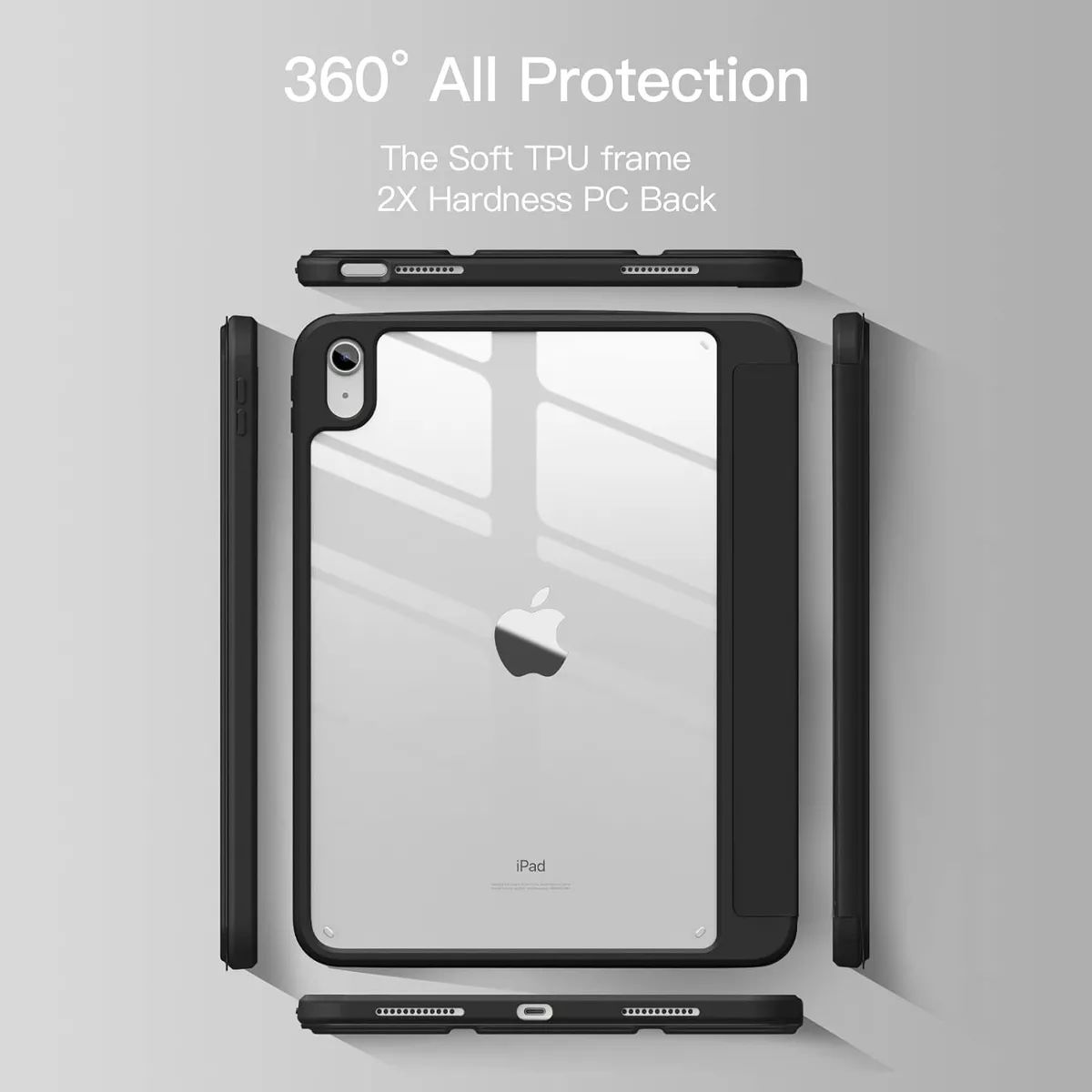 GENERICO - Forro Funda Smart Case cristal transparente Para iPad a16-10ma gen