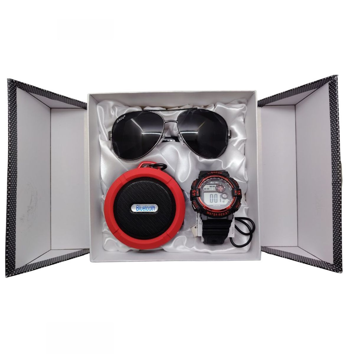 OTRAS MARCAS - Kit Regalo Hombre Premium Reloj + Parlante Bluetooth + Gafas Negro
