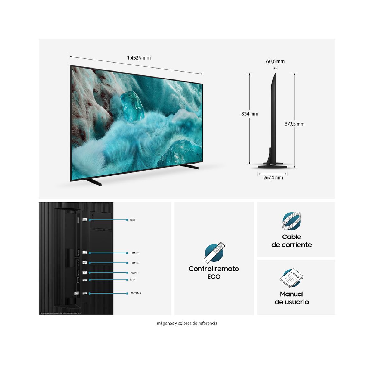 SAMSUNG - Combo Televisor Samsung 55 139.7cm QLED 4K F-QN55Q6FAAKXZ+Barra de Sonido HW-B400FZL