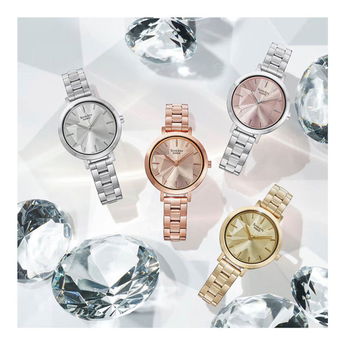 CASIO - RELOJ PARA MUJER CASIO SHEEN SHE-4558PG-4AUDF -ROSADO