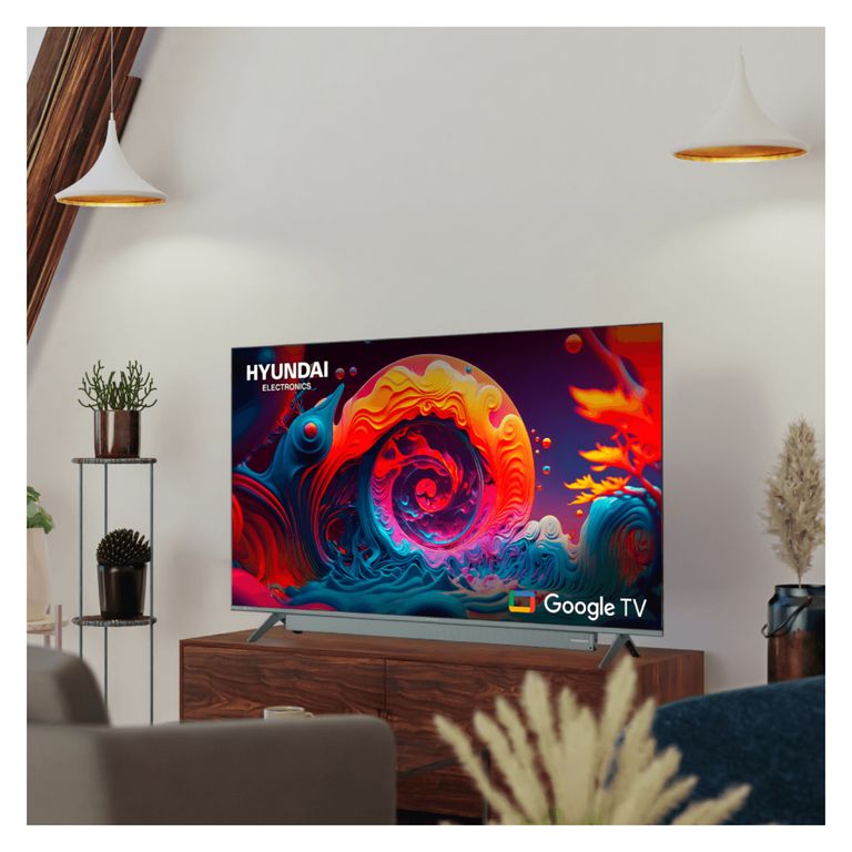 Televisor Hyundai 65 165 cm 4K Ultra UHD LED Google TV UHD Con Barra de Sonido Integrada HYLED6515G
