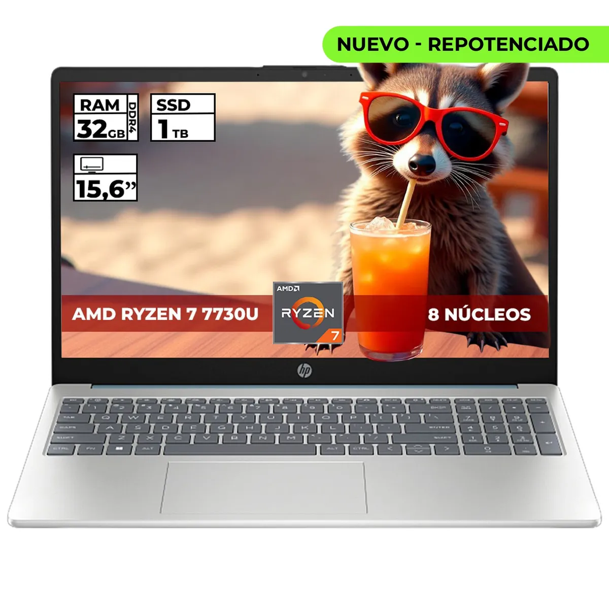 HP - PORTATIL HP FC0279LA AMD RYZEN 7-7730U 32GB RAM 1TB SSD 15 FHD
