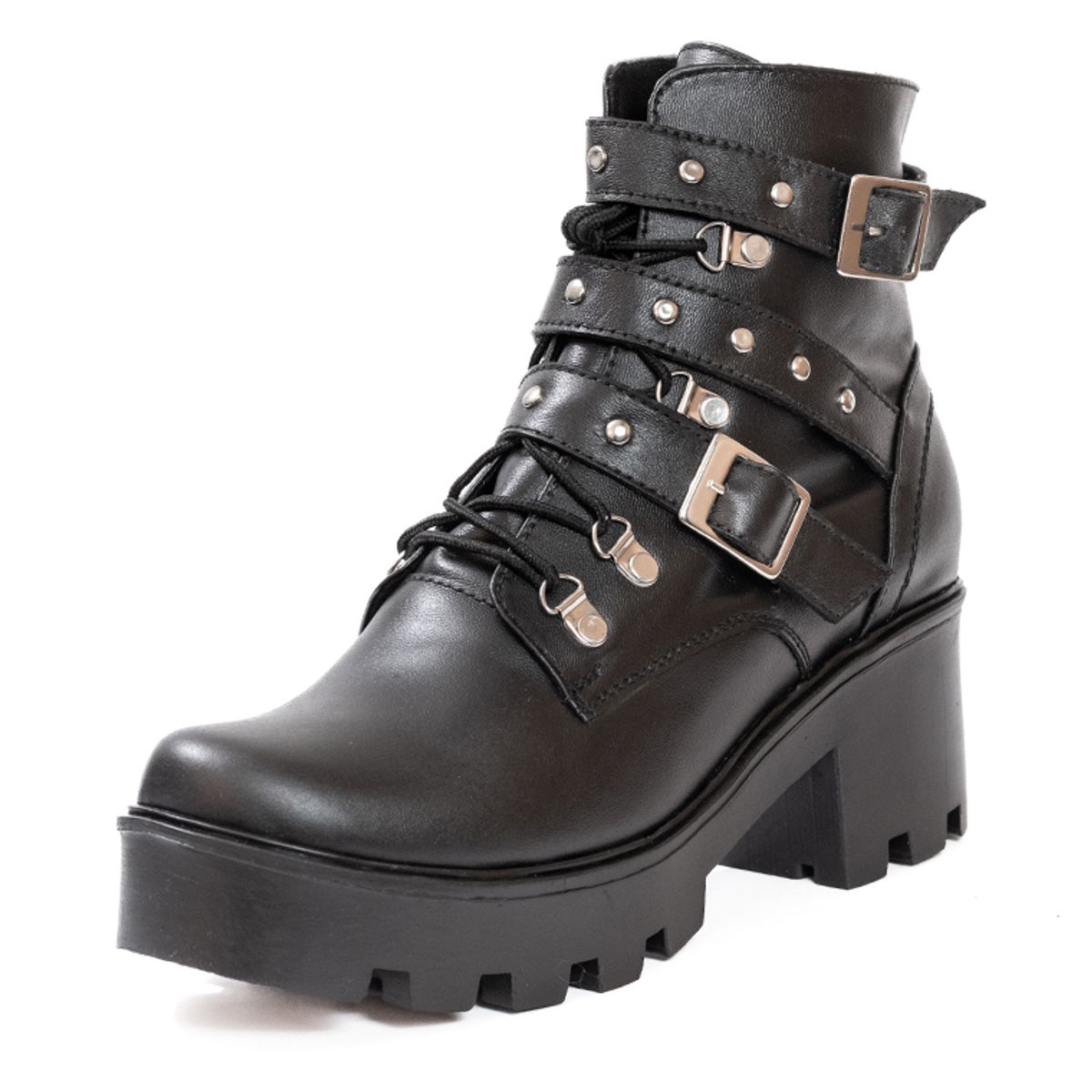BALLERINA - Botines Mujer Cuero Negro Ballerinas Roma