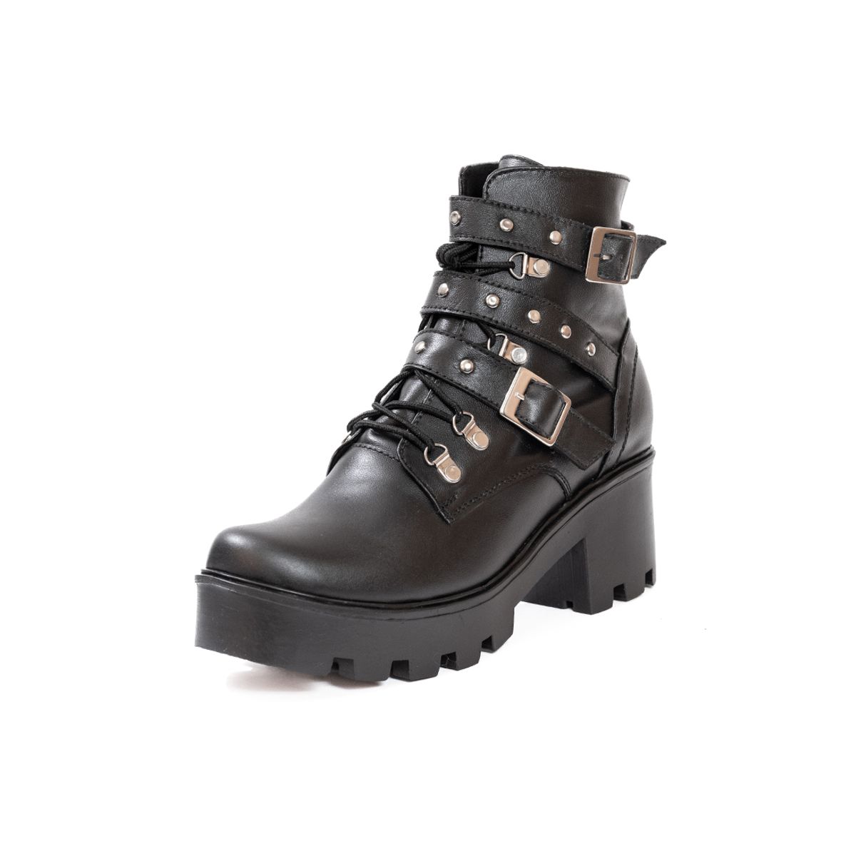 BALLERINA - Botines Mujer Cuero Negro Ballerinas Roma
