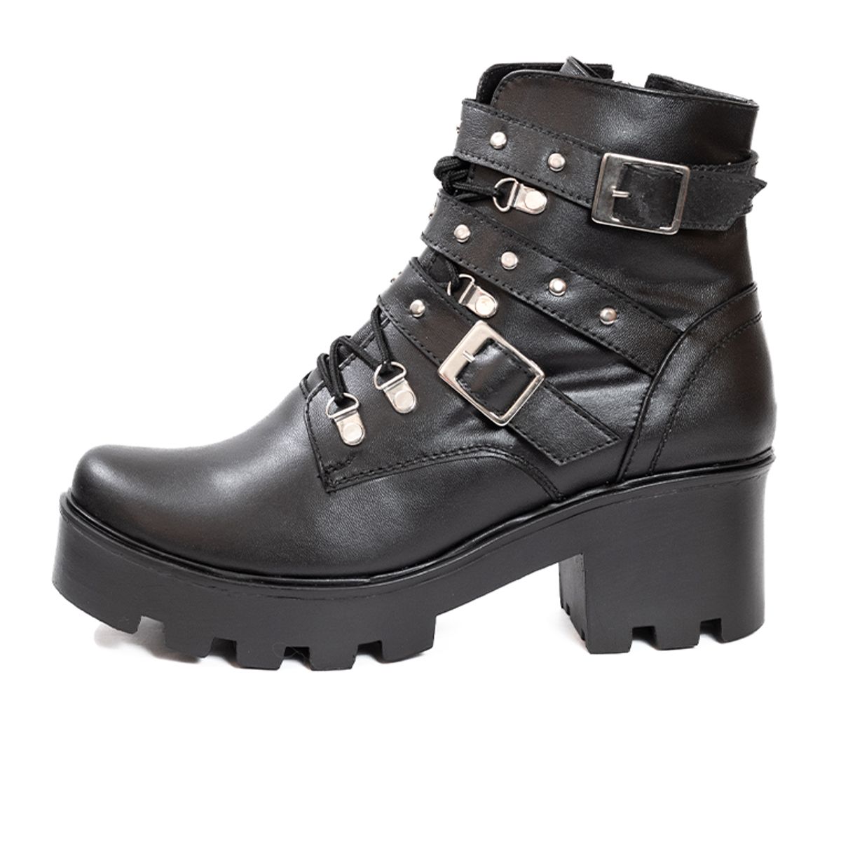 BALLERINA - Botines Mujer Cuero Negro Ballerinas Roma