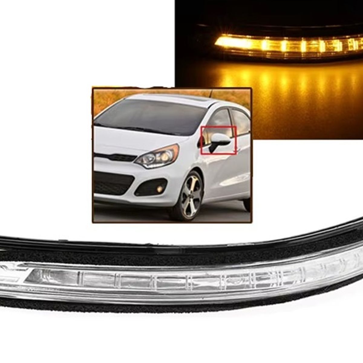 GENERICO - direccional espejo lateral izquierdo lh kia rio mod. 2012-2017
